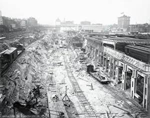 Public Transportation Prints: Construction of Grand Central Station