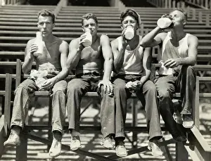 Milk Prints: Construction Workers Drinking Milk
