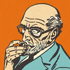 Illu Prints: Contemplative Sinister Man