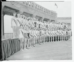 Contestants in the Miss America Pageant