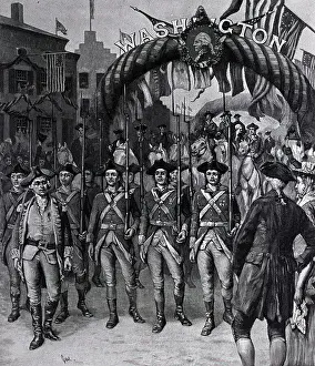 Inauguration Prints: Continental Soldiers Parading