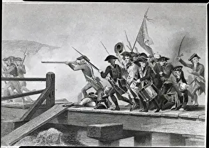 Copper Prints: Continentals Crossing Concord Bridge