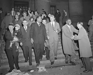 Davis Jr Prints: Convicted American Communist Leaders Leaving Courthouse