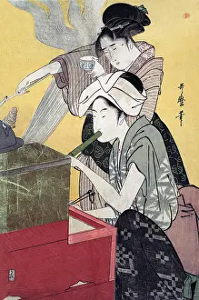 Woodblock Prints: Cooking in the Kitchen