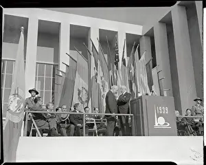 Thomas J Prints: Cordell Hull Receiving Award on Stage