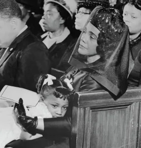 Widow Prints: Coretta Scott King with Daughter at Funeral