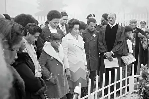 Coretta Scott King with Family and Friends at Martin Luther King Gravesite
