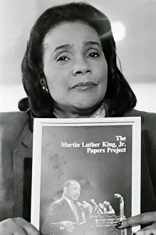 Coretta Scott King Holding Book