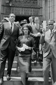 Patricks Cathedral Prints: Coretta Scott King Leaving Cathedral