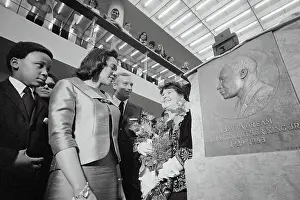 Coretta Scott King at Memorial for Her late Husband
