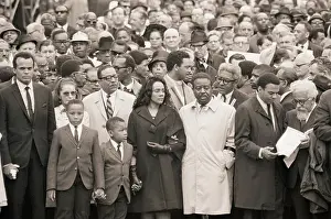 Coretta Scott King and Ralph Abernathy at Memorial March