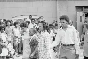 Sympathy Prints: Coretta Scott King Walking With Her Children at Mother In Law's Funeral