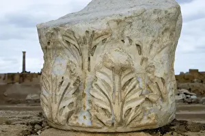 Corinthian capital Leptis, Sabratha, Libya