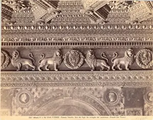 Florence Prints: Detail of Cornice in Palazzo Vecchio