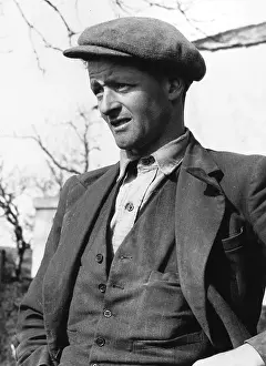 Prints of 2nd May 1953: A Cornish farmer. Original Publication: Picture Post - 6497 - Picture Post Watches A Water Diviner - pub. 1953 (Photo by Carl Sutton/Picture Post/Hulton Archive/Getty Images) A Photographic Legacy: Cornish Farmer