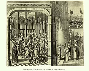 Images Dated 5th September 2018: Coronation of King Charles V of France 1364