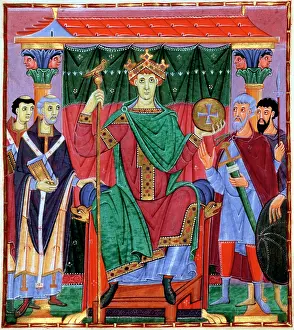 Profession Prints: Coronation of Otto III, German king, c998