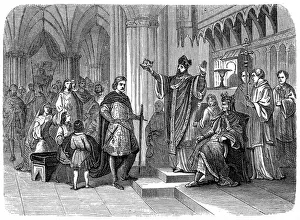 Archbishop Prints: Coronation of the young king by the bishop of York
