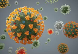 Science Inspired Art Gallery: Coronavirus Structure Digital Image