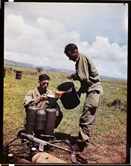 Funnel Prints: Corporal Badger Pouring Gasoline Into Flame Thrower