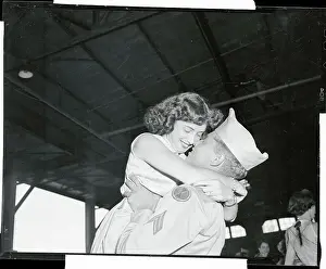 Reunion Prints: Corporal Howard Ross Hugging His Wife