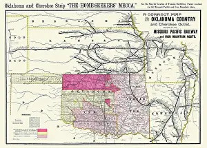 Territory Prints: A correct map of the Oklahoma