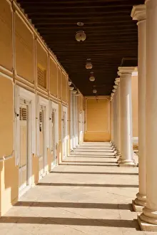 Andhra Pradesh Prints: Corridor of a Palace, Chowmahalla Palace, Hyderabad, Andhra Pradesh, India