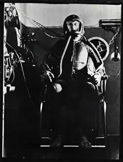 Cosmonaut Prints: Cosmonaut in Altitude Chamber with Mask