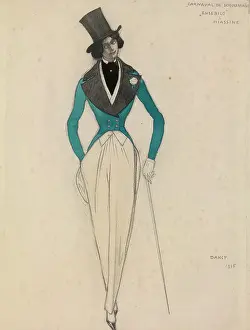 Scenic Design Prints: Costume Design For The Ballet Carnaval By R. Schumann