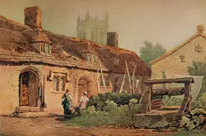 Huty 21313 Prints: Cottages at Glastonbury, c1819