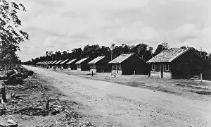 Unpaved Road Prints: Cottages Lining Dirt Road