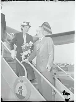 Count Bernadotte and Wife at Airplane