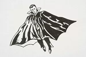 Images Dated 30th June 2006: Count Dracula in a pleated cape with high collar