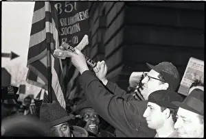 Counter Demonstrators at an Anti-Draft Protest