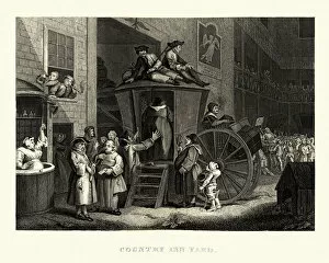 Images Dated 15th January 2018: Country Inn Yard at the Time of an Election, Hogarth