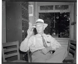 Monroe Prints: Country Policeman Conversing with Reporter on African American Slayings