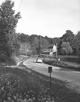 Exterior Space Prints: Country road, (B&W)