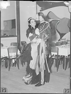 Dance Hall Prints: Couple in Costumes Dancing