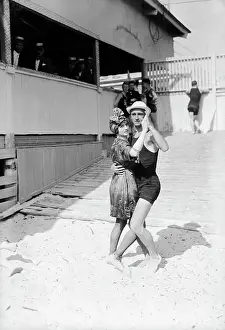 Tango Prints: Couple Dancing on Beach