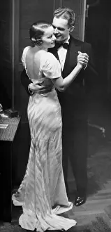 Couple dancing in evening clothes