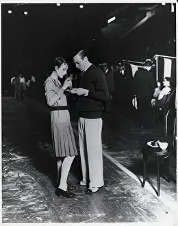 Side Chair Prints: Couple Eating on Dance Floor During Dance Marathon