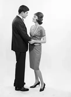 Girlfriend Prints: Couple embracing, studio shot