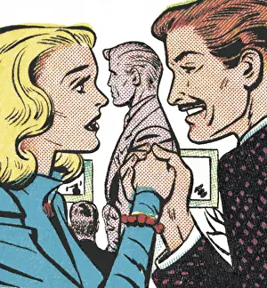 Facial Expressi Prints: Couple Holding Hands