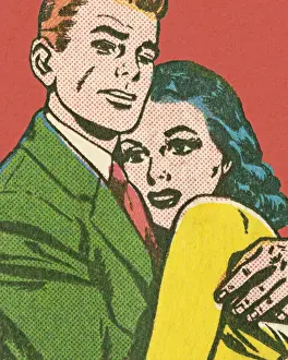 Comfort Prints: Couple Hugging
