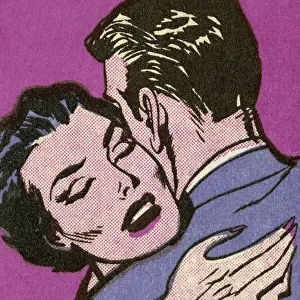 Unhappy Prints: Couple Hugging