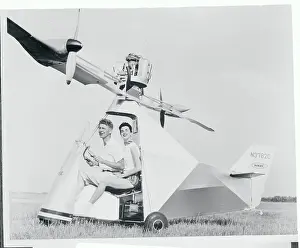 Raleigh Prints: Couple Inside Flying Machine