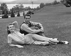 Couple on lawn