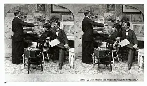 Couple Looking at Stereoscopic Images