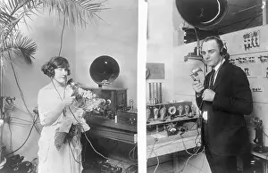 Groom Prints: Couple Marrying by Radio in Texas