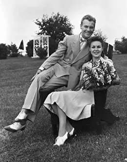 Couple on outdoor green